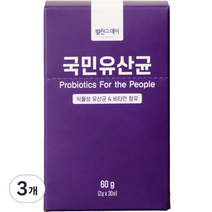 발란스데이 국민 유산균 프로바이오틱스 30p, 60g, 3개