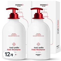 아케이 더마 안티폴루 발각질제거 풋샴푸 550ml, 12개입, 12개