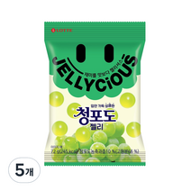 젤리셔스 청포도 젤리, 72g, 5개