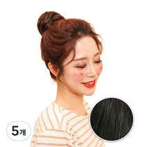 가발매니아 당고머리 가발 미디움, 내츄럴블랙, 5개