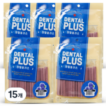 덴탈플러스 치석제거 국산 애견 덴탈껌 100g, 블루베리, 15개