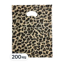 팩스타 펀칭 비닐 포장봉투 가로 25cm x 세로 35cm PE25, 호피무늬, 200개입