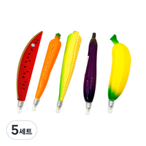 더오픈하우스 3D 냉장고 과일과 채소 자석볼펜 5종 세트 01-0226, 혼합발송, 5세트