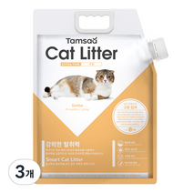 탐사 고양이모래 고운입자형 무향, 8L, 3개