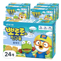 빙그레 뽀로로와 친구들 플레인 과자, 65g, 24개입