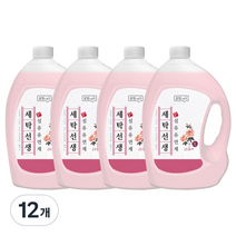 아토세이프 세탁선생 섬유유연제 로즈부케향, 3.1L, 12개