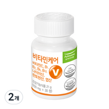 풀무원건강생활 비타민케어 비타민 B1 B2 B6 B12 C 판토텐산, 2개, 21g