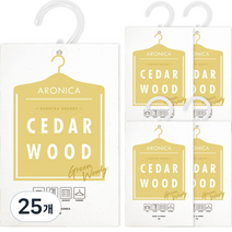 아로니카 센티드 샤쉐 옷장 방향제 시더우드 옷걸이형, 18g, 25개, 기타향