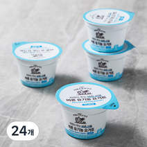 바른우유연구소 유기가공식품 인증 유기농 요거트 플레인, 90g, 24개