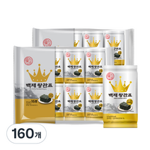 광천김 백제 왕관표 재래 도시락, 3.5g, 160개