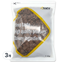 다하임 이르카 리노 밀크 커버춰 초콜릿, 1kg, 3개