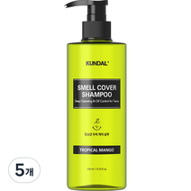 쿤달 올데이 스멜커버 청소년샴푸 트로피컬망고향, 400ml, 5개