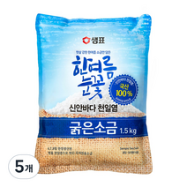 샘표 한여름눈꽃 굵은소금, 1.5kg, 5개
