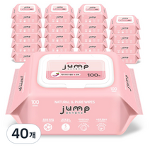 꿈토리 뉴넉넉한 점프 엠보싱 유아물티슈 캡형, 100매입, 40개