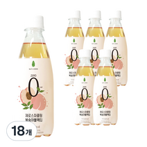 넛츠그린 제로스파클링 복숭아블랙티, 350ml, 18개