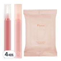 플린 다이브 워터 틴트 01 클리어 인 + 브리즈 벨벳 틴트 01 레드 우드 + 립앤아이 리무버 패드 세트, 3종, 4세트