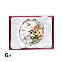팔복상회 고급 자개 손거울 목단, 혼합 색상, 6개
