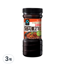 청정원 고추장 돼지불고기 양념, 840g, 3개