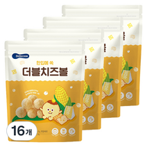 베베쿡 한입에 쏙 더블치즈볼 25g, 치즈, 16개