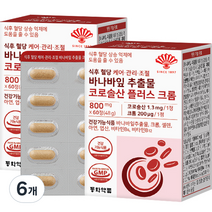 동화약품 식후 혈당 케어 관리 조절 바나바잎 추출물 코로솔산 플러스 크롬 48g, 60정, 6개