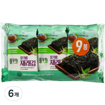 풀무원 참기름 도시락 재래김 9p, 36g, 6개