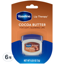 바세린 미니 립밤 7g, 코코아 버터 향, 6개