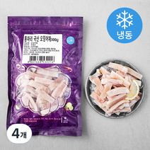 알찬해 통마리 손질 국산 오징어채 (냉동), 300g, 4개