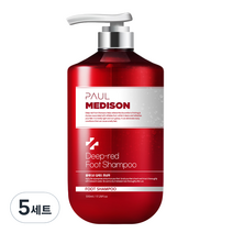 폴메디슨 딥레드 대용량 각질케어 풋샴푸, 510ml, 5세트