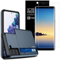 메오르 카드 2장 슬라이드 범퍼 휴대폰 케이스 + 3D 프리미엄 액정 보호필름 세트