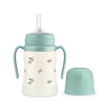 그로미미 스테인리스 올리브 빨대컵 200ml, 피스타치오, 1개