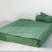 믹스앤매치 데이 코튼 고정밴딩 40수 침대 패드, 탐다오그린