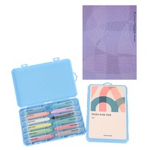 루미레브 크레파스 워셔블 색연필 12색 + 플레이 마그넷 자석교구, 가베 페일퍼플