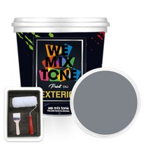 WEMIXTONE 외부용 EXTERIOR 페인트 3L + 붓 + 로울러 + 트레이 세트, WMT0123P01(페인트)