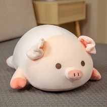 [오리헬멧인형] 네이처타임즈 안고자는 돼지 인형, 혼합색상, 40cm