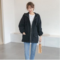 겟잇블루 캐주얼 후드 라이너 임산부 트렌치 코트