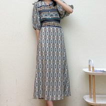 아리아 에스닉 프린트 원피스 MG6OPA124