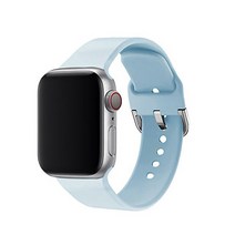 알피나케이스 애플워치 버클 실리콘 밴드 스트랩 ML (42/44mm 호환 가능), 스카이 블루