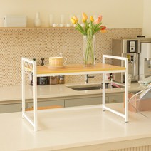 가구느낌 렌지대 선반, 네추럴화이트, 1단