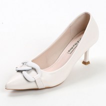 멜팅나인 여성용 볼드체인 스틸레토 뾰족굽 구두 7cm SK921