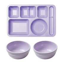 식판의고수 미니 한식 식판 + 미니한식볼 2p 세트, 라일락 퍼플