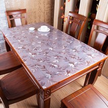 1mm 투명 PVC 테이블 보호 커버 C, 90 x 150 cm