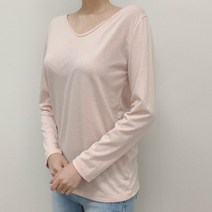 마이시즌 여성 블랑 베이직 브이넥티