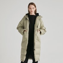 베이직하우스앤 여성용 B앤 옆선지퍼 장식 롱다운 HUDJ720I