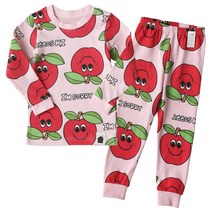 보보 여아용 커다란 사과 30수 내의 상하세트