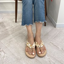 슈즈앤 여성용 꽃무늬 쪼리 sn420