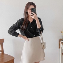 로미스토리 빅사이즈 A라인 베이직 미니스커트