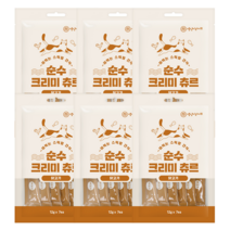 댕냥이라이프 고양이 순수 크리미 츄르 짜먹는 스틱형 간식 12g x 7p, 닭고기, 6개