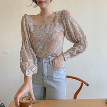 MA 로맨틱 플라워 블라우스