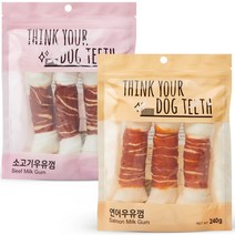 Think your dog teeth 소고기 3p + 연어 3p 세트, 소고기, 연어, 1세트