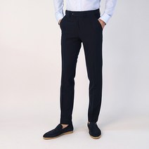 남성용 가볍고 구김없는 스판 히든밴딩 10부 슬랙스